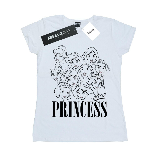 Li-cense Disney dames prinses multi faces katoenen t-shirt UTBI37291_white large