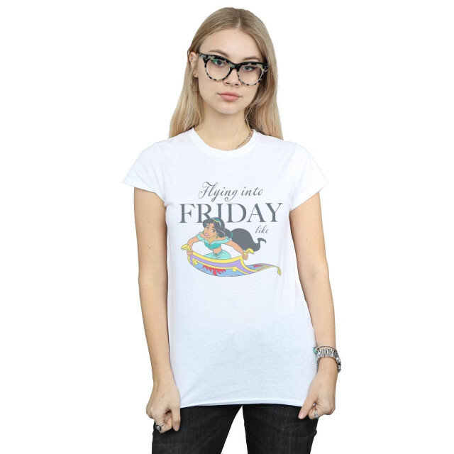 Li-cense Disney dames prinses jasmine flying into friday like katoenen t-shirt UTBI37311_white large