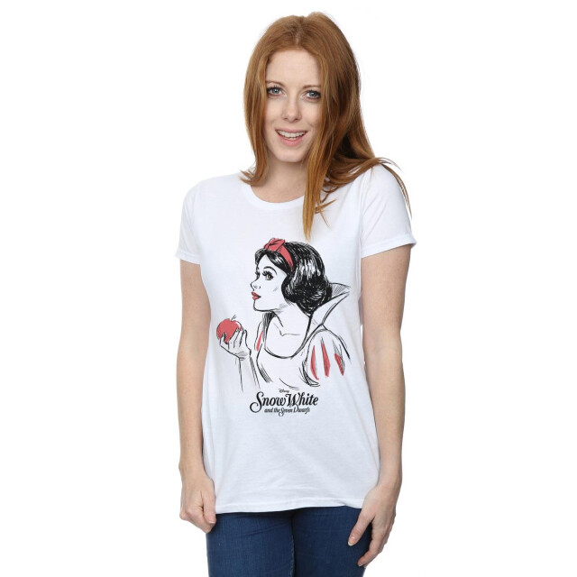 Li-cense Disney dames sneeuw appelschets katoenen t-shirt UTBI37240_white large