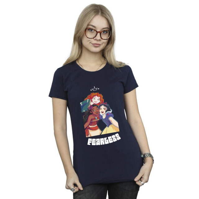 Li-cense Disney dames princess onverschrokken katoenen t-shirt UTBI37329_navyblue large
