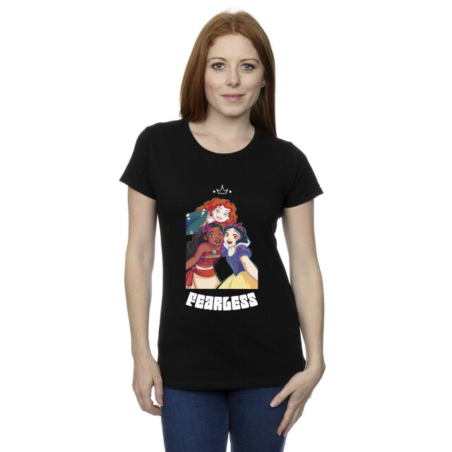 Li-cense Disney dames princess onverschrokken katoenen t-shirt UTBI37329_black large