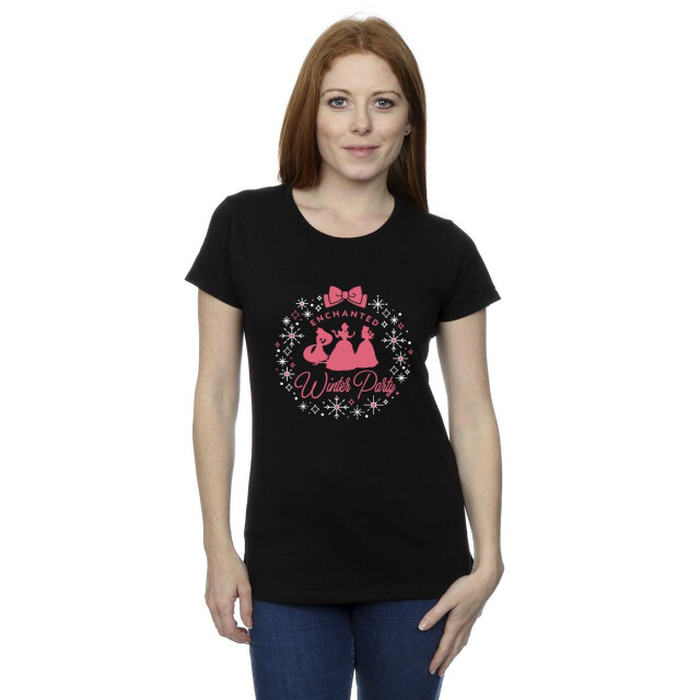 Li-cense Disney dames prinses winterfeest katoenen t-shirt UTBI37346_black large