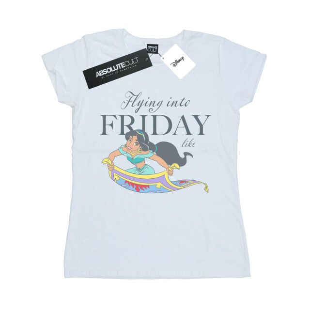 Li-cense Disney dames prinses jasmine flying into friday like katoenen t-shirt UTBI37311_white large