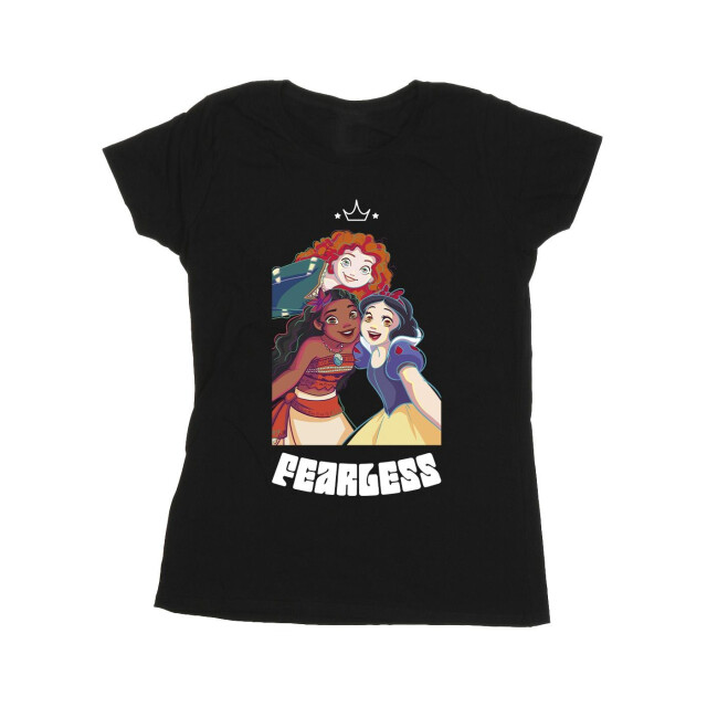 Li-cense Disney dames princess onverschrokken katoenen t-shirt UTBI37329_black large