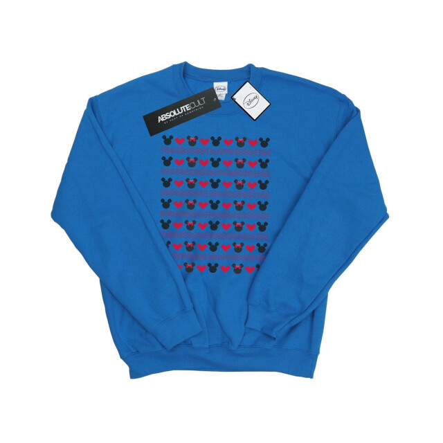Li-cense Disney heren mickey en minnie kerstmis harten sweatshirt UTBI37275_royalblue large