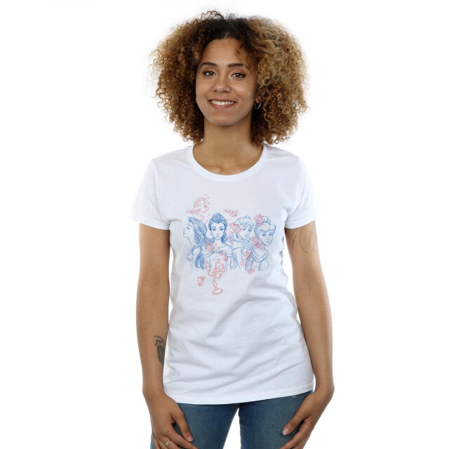 Li-cense Disney dames prinsessenschets katoenen t-shirt UTBI37288_white large