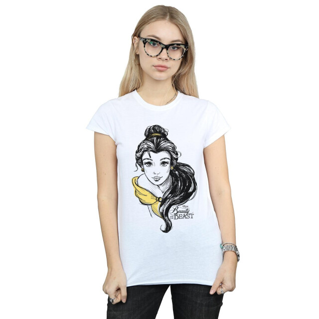 Li-cense Disney dames belle schets katoenen t-shirt UTBI37242_white large