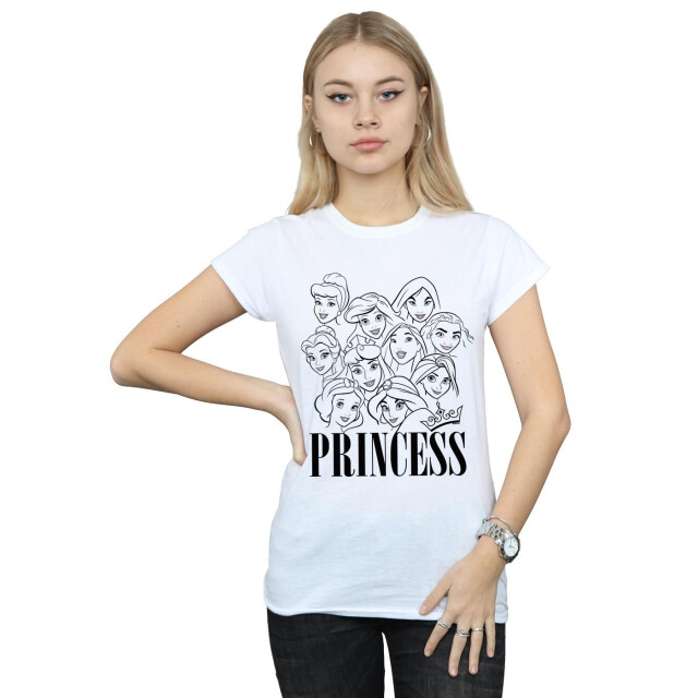Li-cense Disney dames prinses multi faces katoenen t-shirt UTBI37291_white large