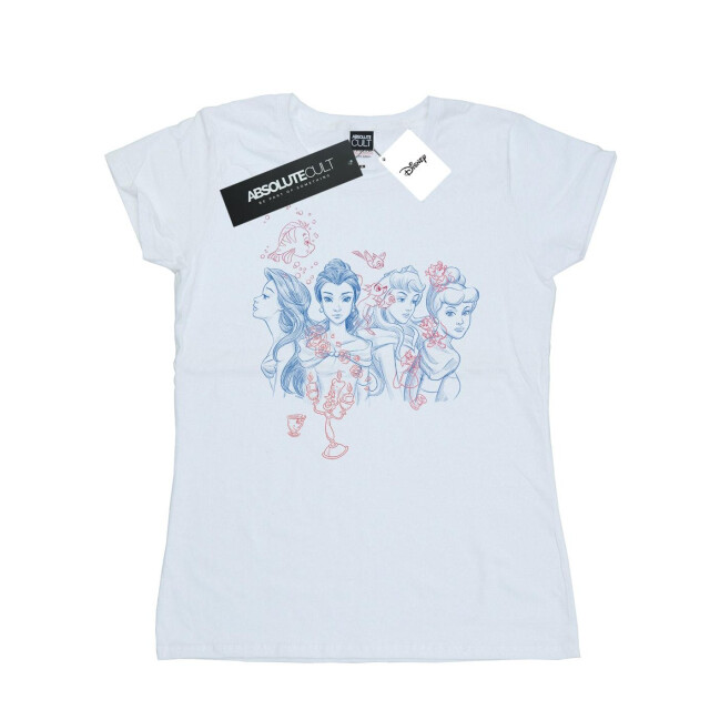 Li-cense Disney dames prinsessenschets katoenen t-shirt UTBI37288_white large