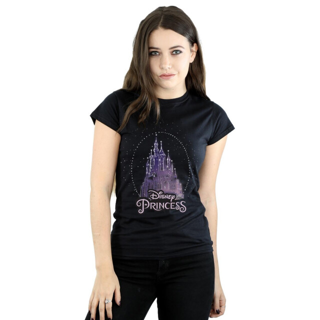 Li-cense Disney dames prinses kerstmis kasteel katoenen t-shirt UTBI37239_black large