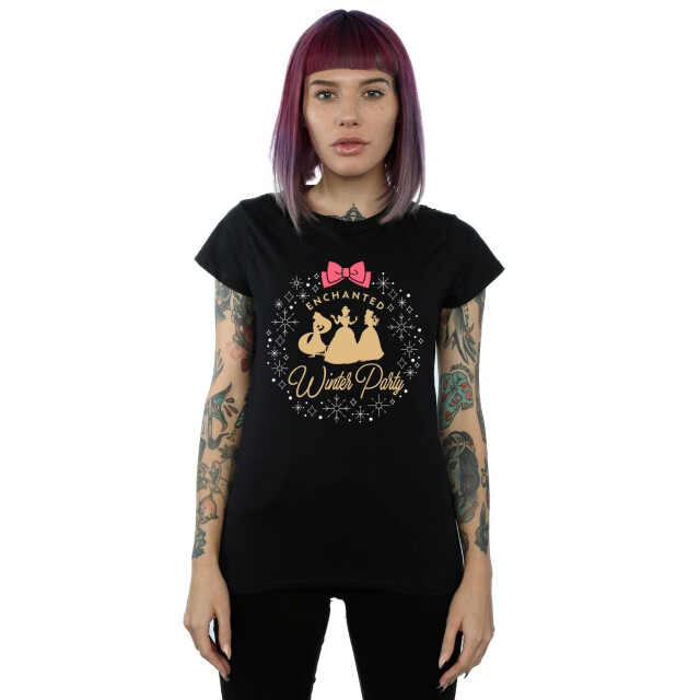 Li-cense Disney dames prinses betoverd winterfeest katoenen t-shirt UTBI37199_black large
