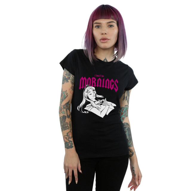 Li-cense Disney dames sleeping beauty don´t do mornings katoenen t-shirt UTBI37175_black large