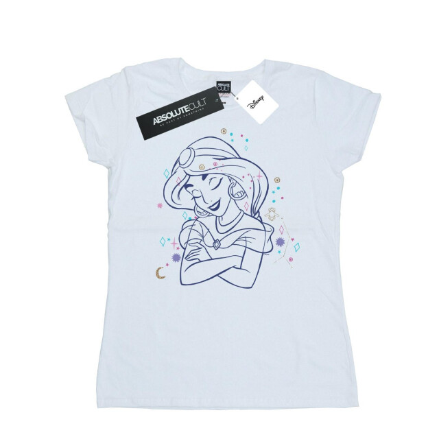 Li-cense Disney dames aladdin prinses jasmine sterrenbeeld katoenen t-shirt UTBI37198_white large