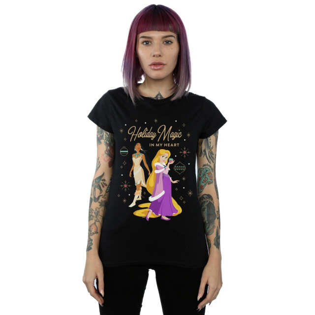 Li-cense Disney dames prinses vakantie magie in mijn hart katoenen t-shirt UTBI37219_black large