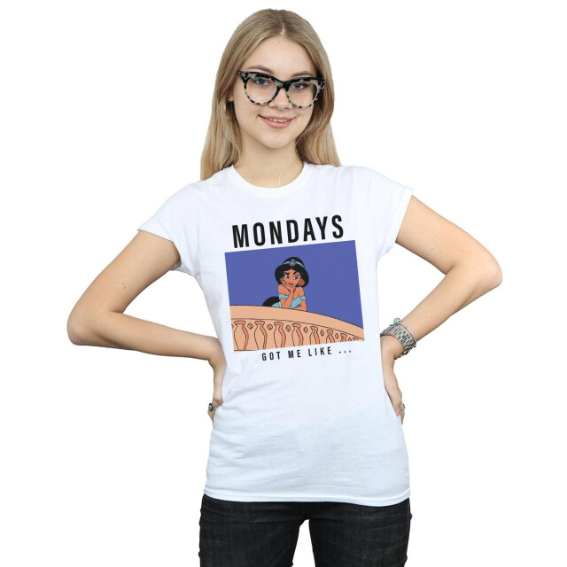 Li-cense Disney princess dames jasmine mondays got me like katoenen t-shirt UTBI37110_white large