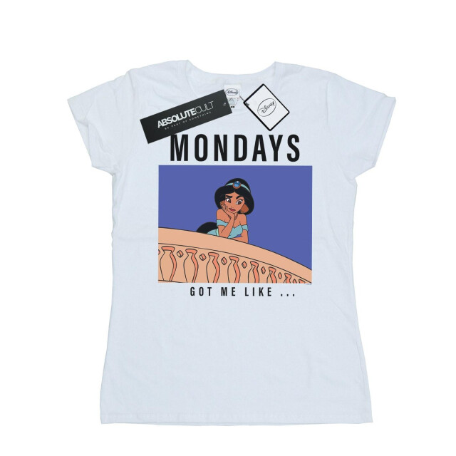 Li-cense Disney princess dames jasmine mondays got me like katoenen t-shirt UTBI37110_white large