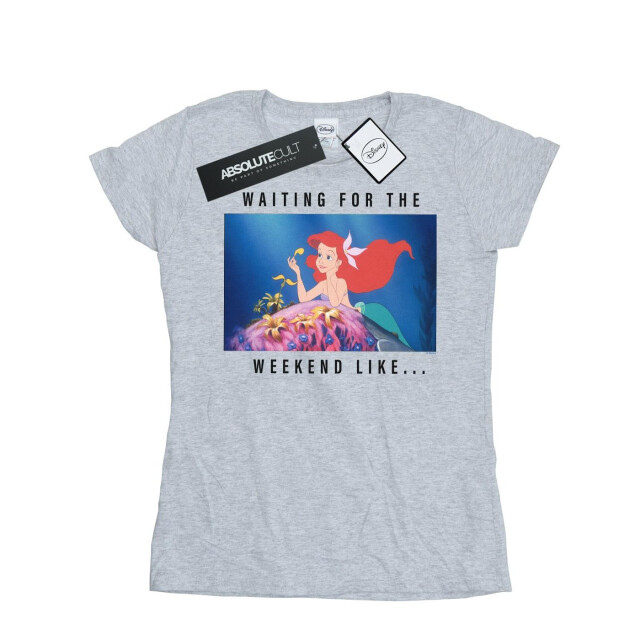Li-cense Disney princess dames ariël wachten op het weekend katoenen t-shirt UTBI37128_sportsgrey large