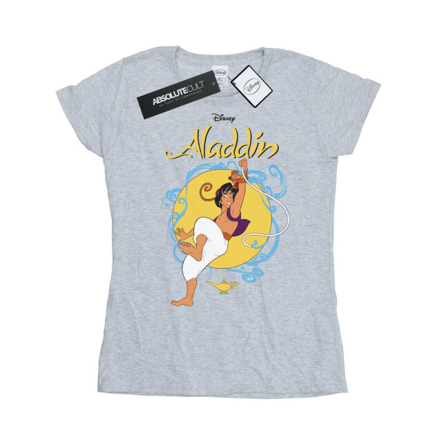 Li-cense Disney dames aladdin touw schommel katoenen t-shirt UTBI37129_sportsgrey large