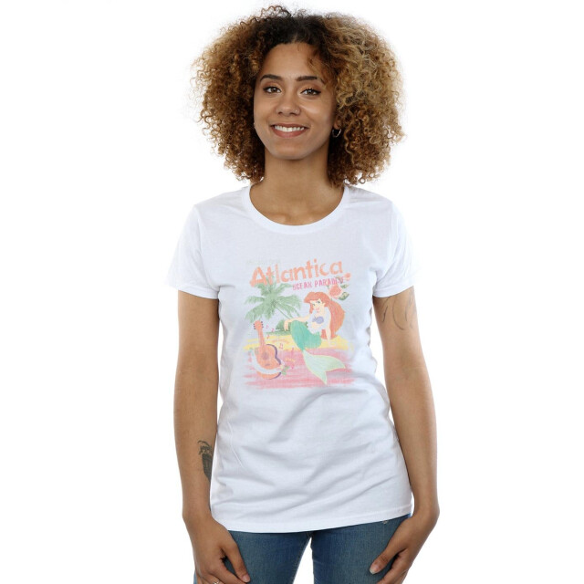 Li-cense Disney dames de kleine zeemeermin groeten van atlantica katoenen t-shirt UTBI37152_white large