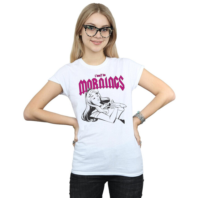 Li-cense Disney dames sleeping beauty don´t do mornings katoenen t-shirt UTBI37175_white large