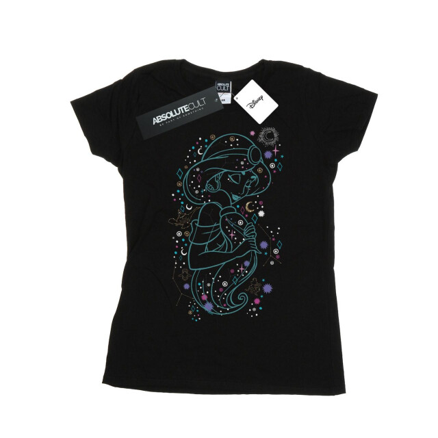 Li-cense Disney dames aladdin prinses jasmine geschreven in de sterren katoenen t-shirt UTBI37176_black large