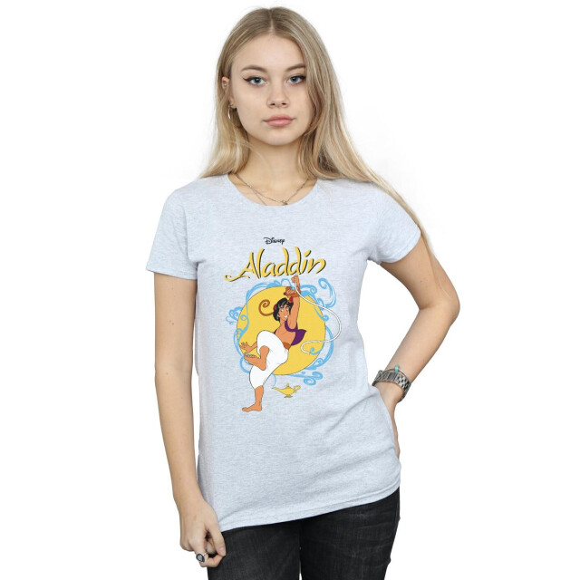 Li-cense Disney dames aladdin touw schommel katoenen t-shirt UTBI37129_sportsgrey large