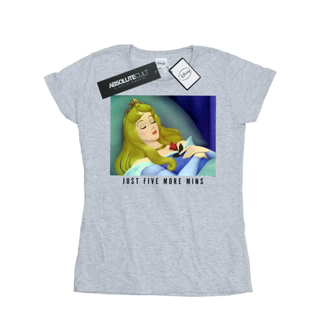 Li-cense Disney princess dames sleeping beauty five more minutes katoenen t-shirt UTBI37068_sportsgrey large