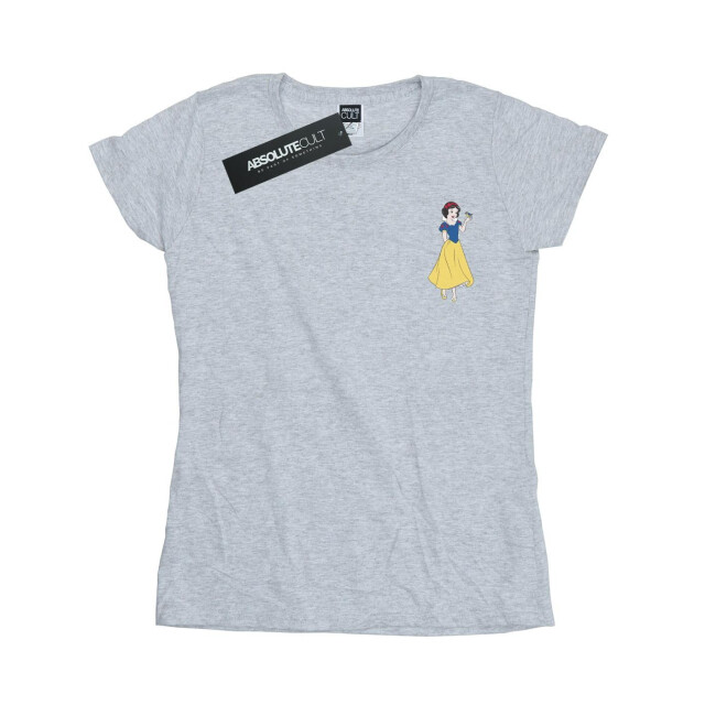 Li-cense Disney princess dames sneeuwwit borst katoenen t-shirt UTBI36977_sportsgrey large