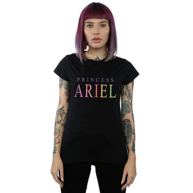 Li-cense Disney dames de kleine zeemeermin ariël grafisch katoenen t-shirt UTBI37003_black large