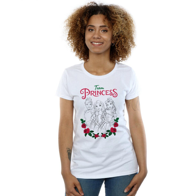 Li-cense Disney princess dames bloemen team katoenen t-shirt UTBI37048_white large