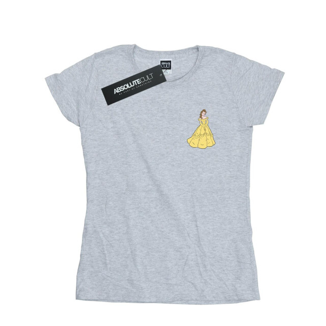 Li-cense Disney princess dames belle borst katoenen t-shirt UTBI37049_sportsgrey large