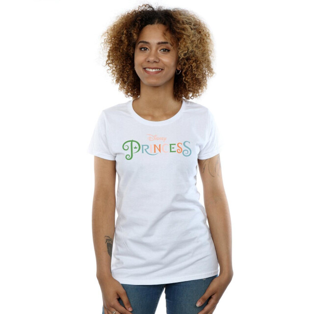 Li-cense Disney princess dames t-shirt katoen met kleurenlogo UTBI37050_white large