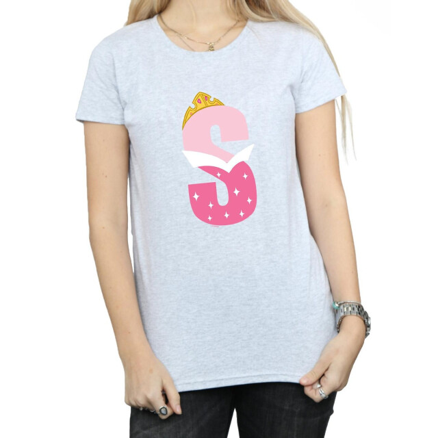 Li-cense Disney dames alfabet s is voor doornroosje katoenen t-shirt UTBI36975_sportsgrey large