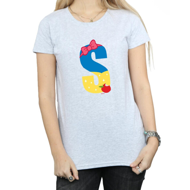 Li-cense Disney dames alfabet s is voor sneeuw wit katoenen t-shirt UTBI36976_sportsgrey large