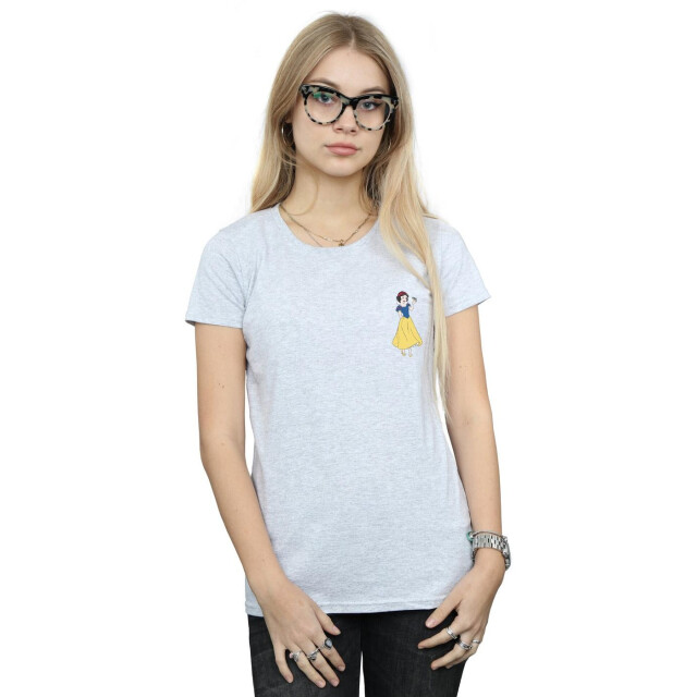 Li-cense Disney princess dames sneeuwwit borst katoenen t-shirt UTBI36977_sportsgrey large