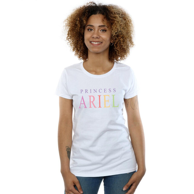 Li-cense Disney dames de kleine zeemeermin ariël grafisch katoenen t-shirt UTBI37003_white large