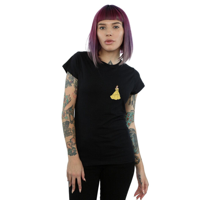 Li-cense Disney princess dames belle borst katoenen t-shirt UTBI37049_black large