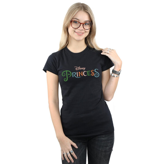Li-cense Disney princess dames t-shirt katoen met kleurenlogo UTBI37050_black large