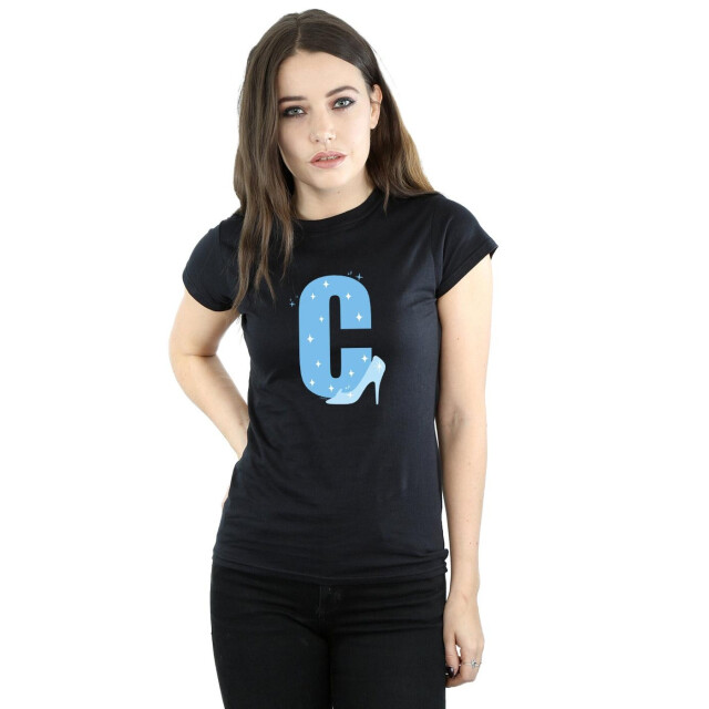 Li-cense Disney dames alfabet c is voor assepoester katoenen t-shirt UTBI36955_black large