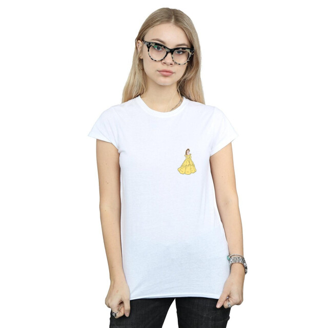 Li-cense Disney princess dames belle borst katoenen t-shirt UTBI37049_white large