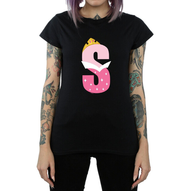 Li-cense Disney dames alfabet s is voor doornroosje katoenen t-shirt UTBI36975_black large