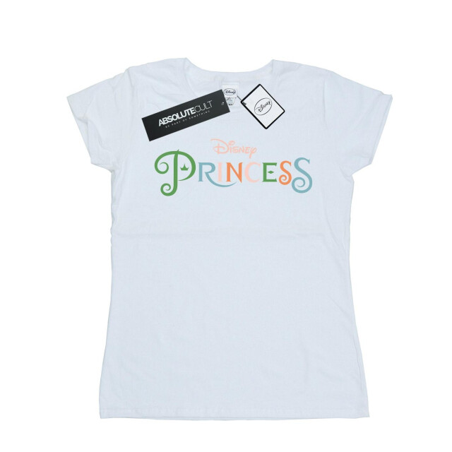 Li-cense Disney princess dames t-shirt katoen met kleurenlogo UTBI37050_white large