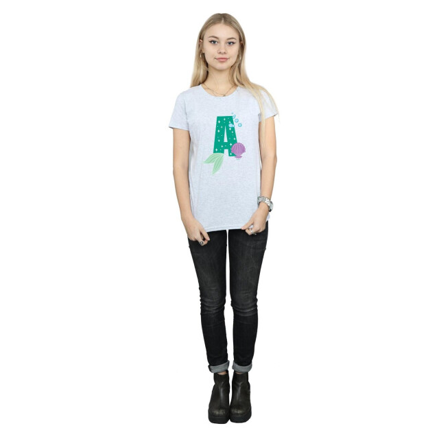 Li-cense Disney dames alfabet a is voor ariel katoenen t-shirt UTBI36932_sportsgrey large