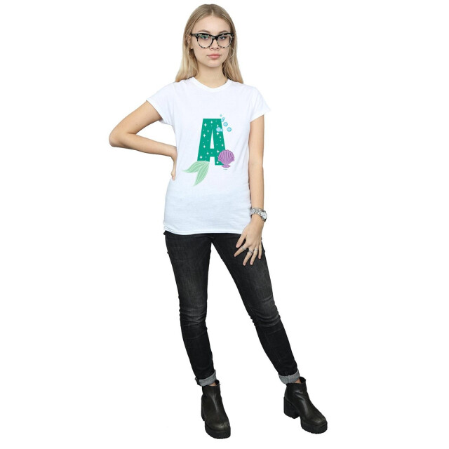 Li-cense Disney dames alfabet a is voor ariel katoenen t-shirt UTBI36932_white large