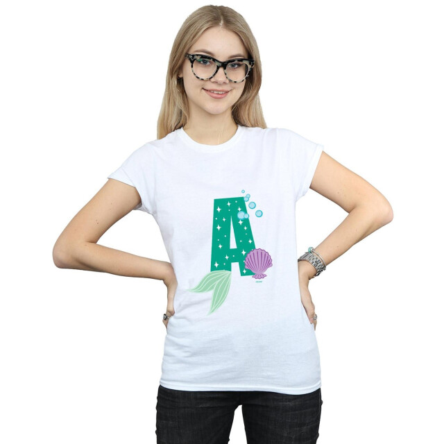 Li-cense Disney dames alfabet a is voor ariel katoenen t-shirt UTBI36932_white large