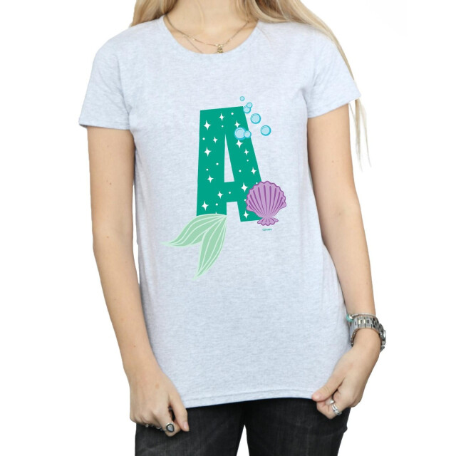 Li-cense Disney dames alfabet a is voor ariel katoenen t-shirt UTBI36932_sportsgrey large