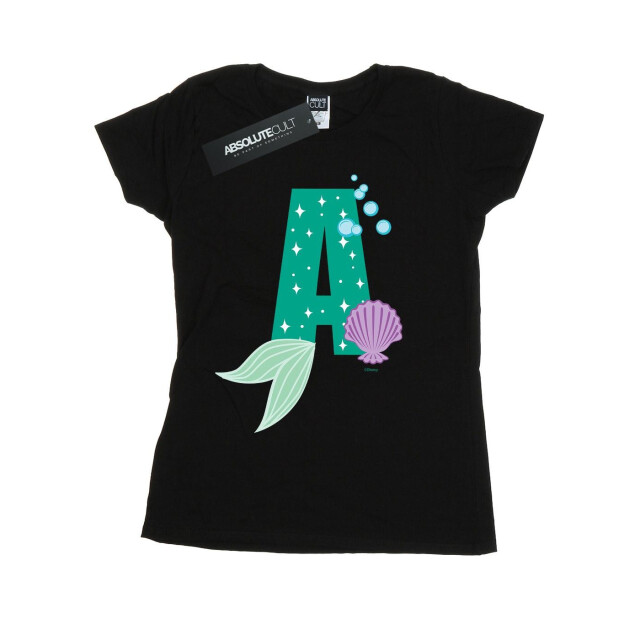 Li-cense Disney dames alfabet a is voor ariel katoenen t-shirt UTBI36932_black large