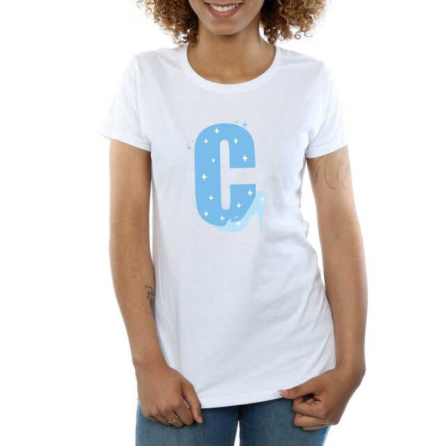 Li-cense Disney dames alfabet c is voor assepoester katoenen t-shirt UTBI36955_white large