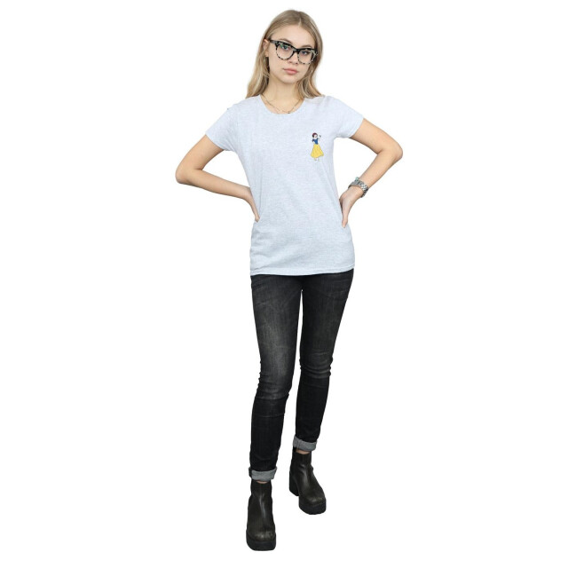 Li-cense Disney princess dames sneeuwwit borst katoenen t-shirt UTBI36977_sportsgrey large
