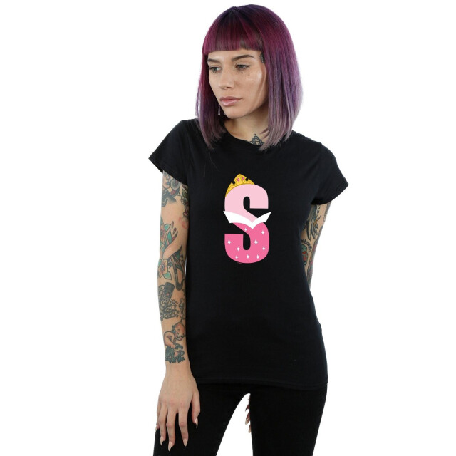 Li-cense Disney dames alfabet s is voor doornroosje katoenen t-shirt UTBI36975_black large